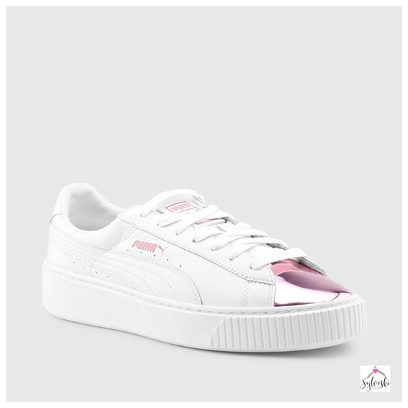 Puma Shoes - 🆕 PUMA WOMEN'S BASKET PLATFORM (METALLIC ROSE WHT